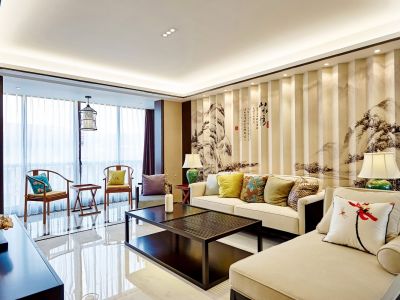 紫园云墅130平米中式风格装修案例