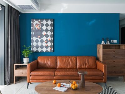 鸿景名苑109平米现代简约三居室装修案例