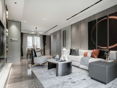 名都锦绣花园115平现代轻奢三居室装修案例