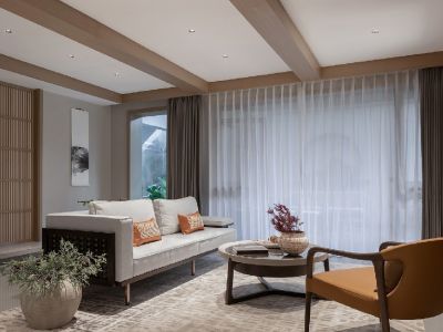 孔雀城大湖130平中式四居装修案例