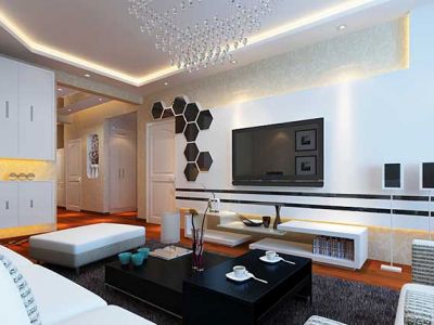 银苑小区85平米现代简约二居室装修案例