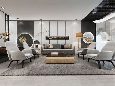 景联东苑120平米新中式三居室装修案例