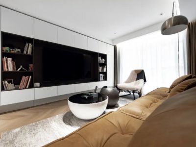 天韵水岸110平现代简约三室两厅装修案例