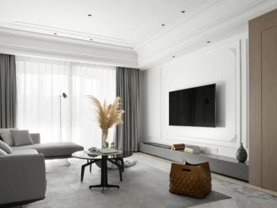 荣安华府122平米现代极简三居室装修案例