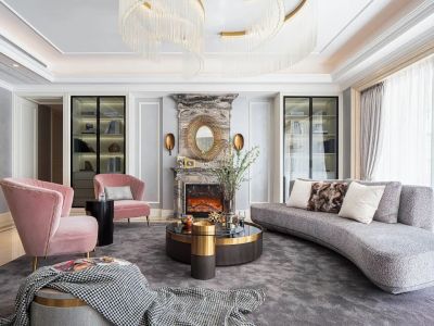 诚丰椒兰郡130平米轻奢风格三居室装修案例