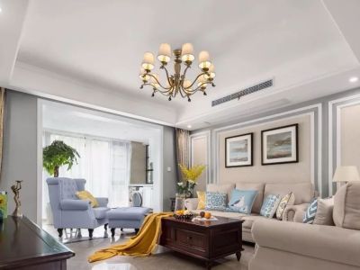 荣安华府130平美式风格三居室装修案例