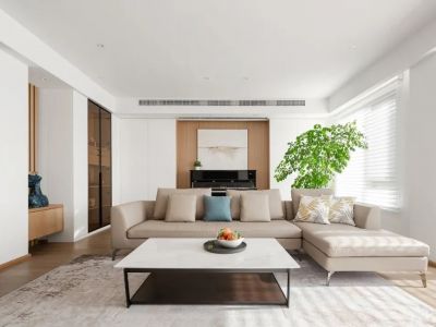 新明半岛南区125平现代简约三居室装修案例