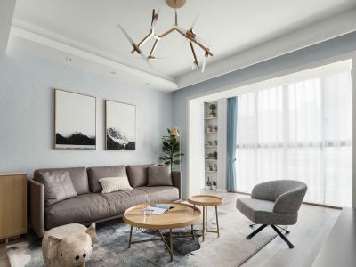 景隆公馆95平米现代简约三居室装修案例