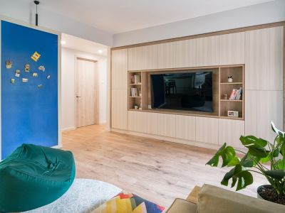 港湾花园110平米现代简约三居室装修案例