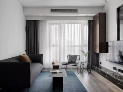 碧桂园·栖凤台极简风三居室127平米装修效果图案例