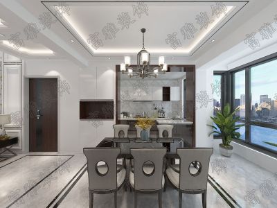 广达公馆300平方新中式装修案例