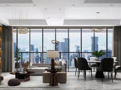 蒲河花苑144平复式风格装修案例