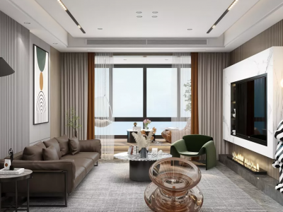 峨眉悦山府125平三房两厅轻奢风格装修案例