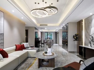 【乌鲁木齐上善若水装饰】中南锦悦府115平方轻奢装修案例效果图