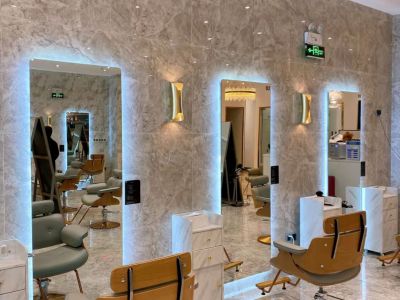 电白万达美发店100平现代风格装修案例