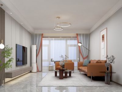 浅井头160平米现代简约风格三室两厅装修案例