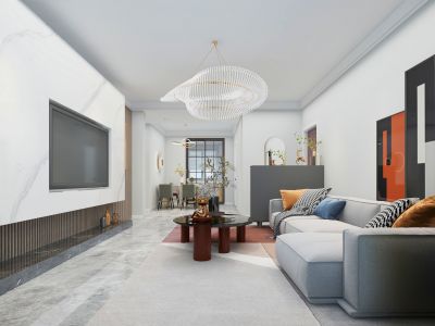 昌盛雅居160平米现代简约风格四室两厅装修案例