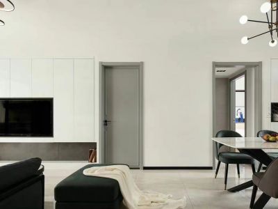 象湾壹号现代简约风格126平米三室两厅装修案例