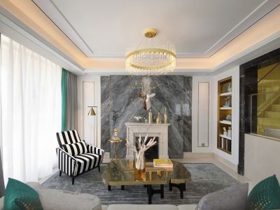 群升江山城156平轻奢风格装修案例