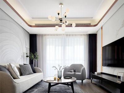 古盐田白鹭湾74平现代二居装修案例