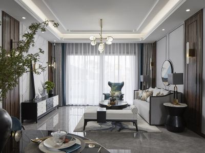 海逸豪苑130平新中式风装修案例