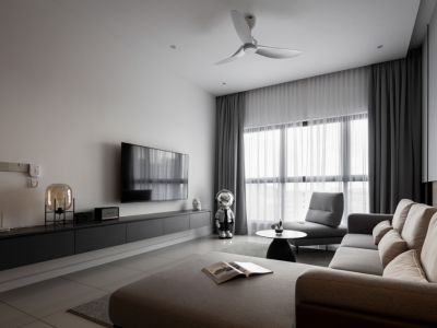 鸿信南茶御景120平方简约三居室装修案例