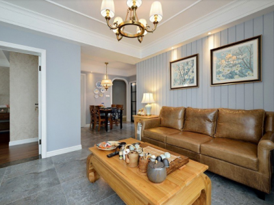 梅花四苑129平美式风格装修案例