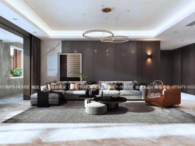 菏泽装修·龙泽园 /260大平层现代风格设计