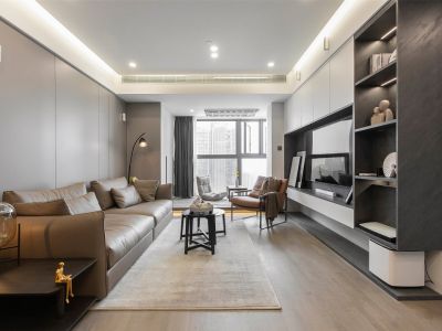 首开·国仕府现代风格110平米三居室装修案例