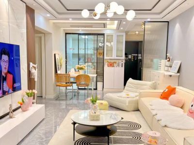 升龙天玺120平米简约风格三室两厅装修案例