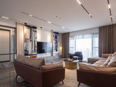 碧桂园生态城260平三居室现代简约装修案例