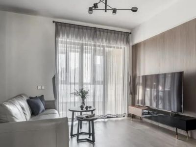 万隆南岸花城102㎡三居室现代风格装修案例