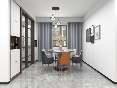 绿地城143㎡现代简约四居室装修案例