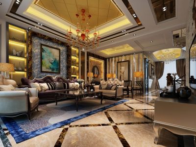 万象阳光城120平混搭风装修案例