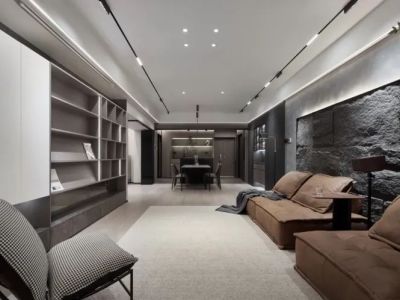 融创迩海125平米工业风三居装修案例
