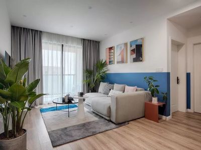 海屿公元95平米现代二居装修案例