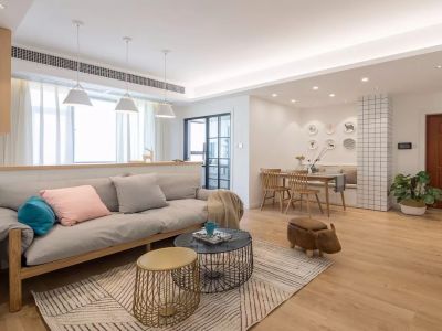 柏林春天109平米北欧三居装修案例