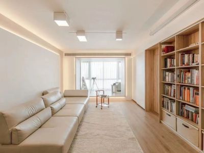 山湖海上城现代风格132平米三居室装修案例