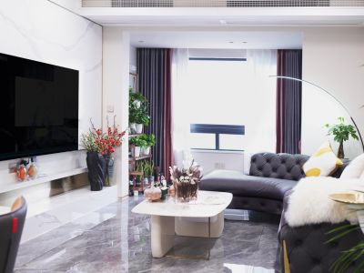 北部湾一号现代风格98平米三居室装修案例