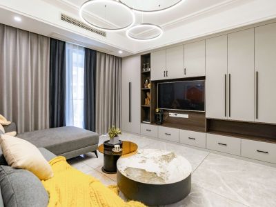 雅居乐金海湾现代风格110平米三居室装修案例