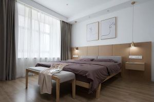 [泸州华宁装饰]小卧室不妨床头柜，做一体化设计更实用！