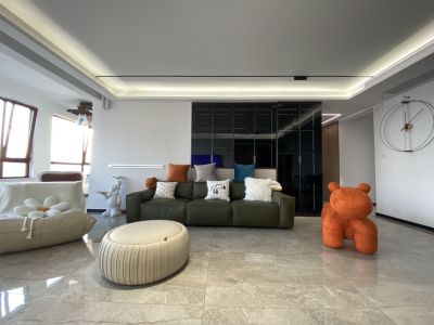 香橙小区170平现代极简三居装修案例