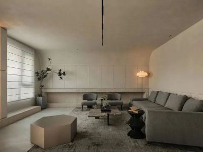 北部万科城128平简约风格三居室装修案例