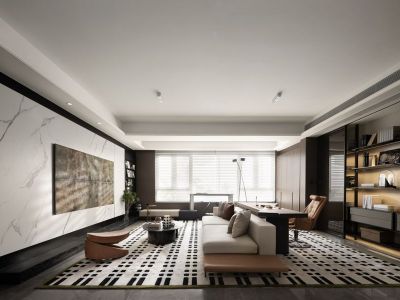 天湖郦都148平轻奢风格四居室装修案例