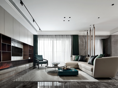 大丰豪庭146平轻奢风格四居室装修案例