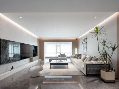 北部万科城136平简约风格三居室装修案例