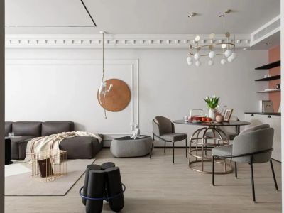 力拓幸福里139平米极简三居装修案例