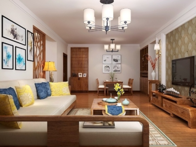 学府水岸129平美式风格装修案例