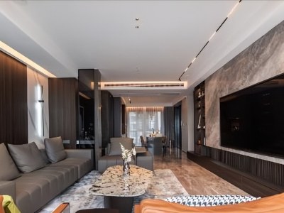 荣盛观邸二期180平现代简约四居装修案例