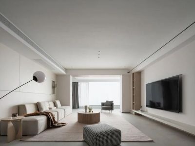 恒大海上帝景116平简约风格三居室装修案例